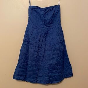 J. Crew strapless blue dress